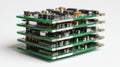 Stacked Circuit Boards Royalty Free Stock Photo