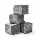 Stack of grey concrete blocks building material Royalty Free Stock Photo