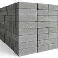 Stack of Grey Concrete Paving Blocks for Construction and Paving Projects building Royalty Free Stock Photo