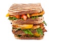 Stack of grilled chicken sandwiches Royalty Free Stock Photo