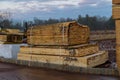 Stack of group in new construction materials for buildings