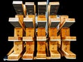 Stack of Guitar Necks Waiting for Assembly by a Luthier - Modern Art Formation
