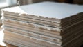 Stack of Handmade Paper Sheets Royalty Free Stock Photo