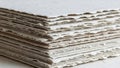 Stack of Handmade Paper Sheets Royalty Free Stock Photo