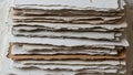 The texture appears fibrous indicating a traditional papermaking process Royalty Free Stock Photo