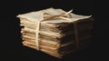 A stack of handwritten letters tied with a ribbon, signifying the charm of old-fashioned messaging. Royalty Free Stock Photo