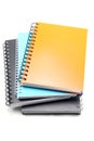 Stack of hard cover ring binding note book Royalty Free Stock Photo