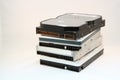 Stack of hard disks Royalty Free Stock Photo