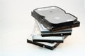 Stack of hard disks Royalty Free Stock Photo