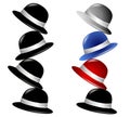 Stack of Hats Isolated