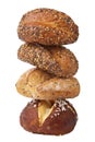 Stack of healthy bread isolated Royalty Free Stock Photo