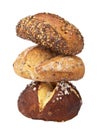 Stack of healthy bread isolated Royalty Free Stock Photo