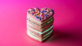 Stack of Heart-Shaped Cookies Royalty Free Stock Photo