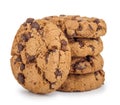 Stack of ÃÂhocolate chip cookies Royalty Free Stock Photo