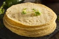 Stack of Homemade Corn Tortillas Royalty Free Stock Photo