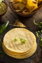 Stack of Homemade Corn Tortillas Royalty Free Stock Photo