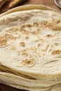 Stack of Homemade Flour Tortillas Royalty Free Stock Photo