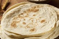 Stack of Homemade Flour Tortillas Royalty Free Stock Photo