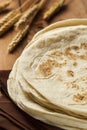 Stack of Homemade Flour Tortillas Royalty Free Stock Photo