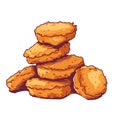 Stack of homemade fried chicken, a sweet snack