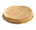 Stack of homemade pita bread icon Royalty Free Stock Photo