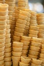 A Stack Of Ice Cream Cones