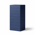Stack of identical dark blue cubes Royalty Free Stock Photo