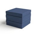 Stack of identical dark blue cubes Royalty Free Stock Photo
