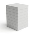 Stack of identical gray paper blocks Royalty Free Stock Photo