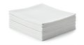 A stack of identical, square, white plates is arranged neatly Royalty Free Stock Photo