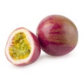 stack image of Passion fruit isolated on a white background with Royalty Free Stock Photo