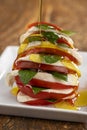 stack of insalada caprese