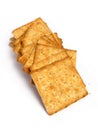 Stack of integral crackers Royalty Free Stock Photo