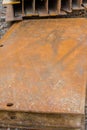 Stack of rusted iron sheets