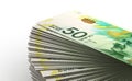 Stack of Israeli New Shekels Royalty Free Stock Photo