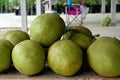 A stack of jackfruit in thailand. Royalty Free Stock Photo