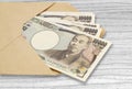 Stack of japanese currency yen Royalty Free Stock Photo