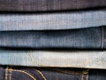Stack of jeans Royalty Free Stock Photo