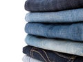 Stack of jeans Royalty Free Stock Photo