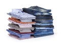 Stack Jeans and dress hirts Royalty Free Stock Photo