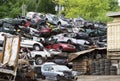 Stack of Junked Cars Royalty Free Stock Photo