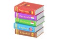 Stack of Languages Books, 3D rendering Royalty Free Stock Photo