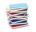 Stack leather-bound diaries or books, notepad Royalty Free Stock Photo