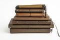 A Stack Of Leather-Bound Journals, Notebooks, Wallets & Cases