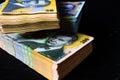 Stack of LEI Romanian money. RON Leu Money European Currency Royalty Free Stock Photo