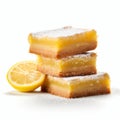 Lemon Bars Brownies: Award-winning Quadratura Style With Eye-catching Detail Royalty Free Stock Photo