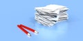 A 3D illustration of an Envelope Stack 02 Royalty Free Stock Photo
