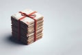 A stack of letters tied together with a red rope. Space for text. Royalty Free Stock Photo
