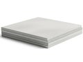A stack of light gray rectangular tiles on a white background Royalty Free Stock Photo