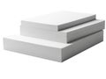 Stack of lightweight insulation foam panels for construction Royalty Free Stock Photo